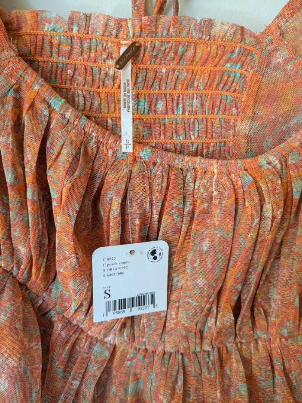 Free People Peach Combo Top (S) - Picture 4 of 5